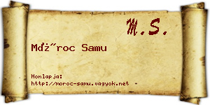 Móroc Samu névjegykártya